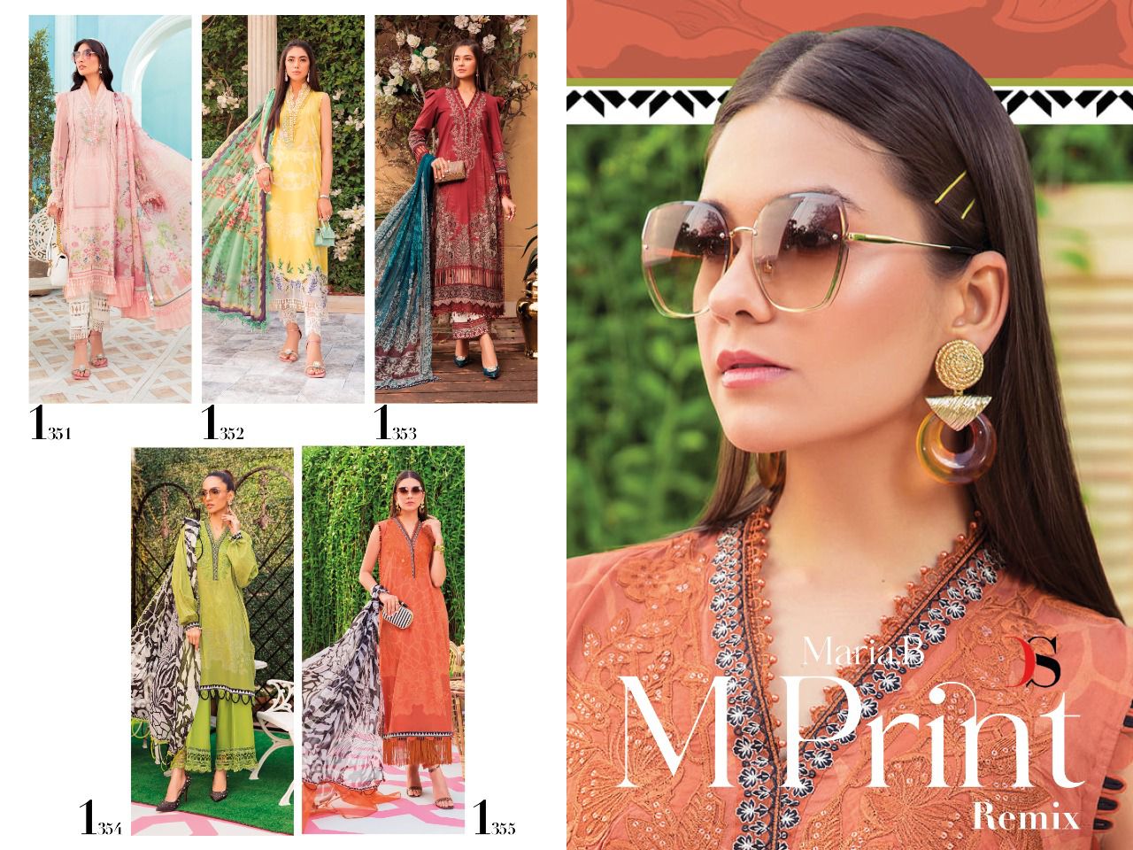 Mariab Mprint Remix  22 Fancy Wear Wholesale Pakistani Suits